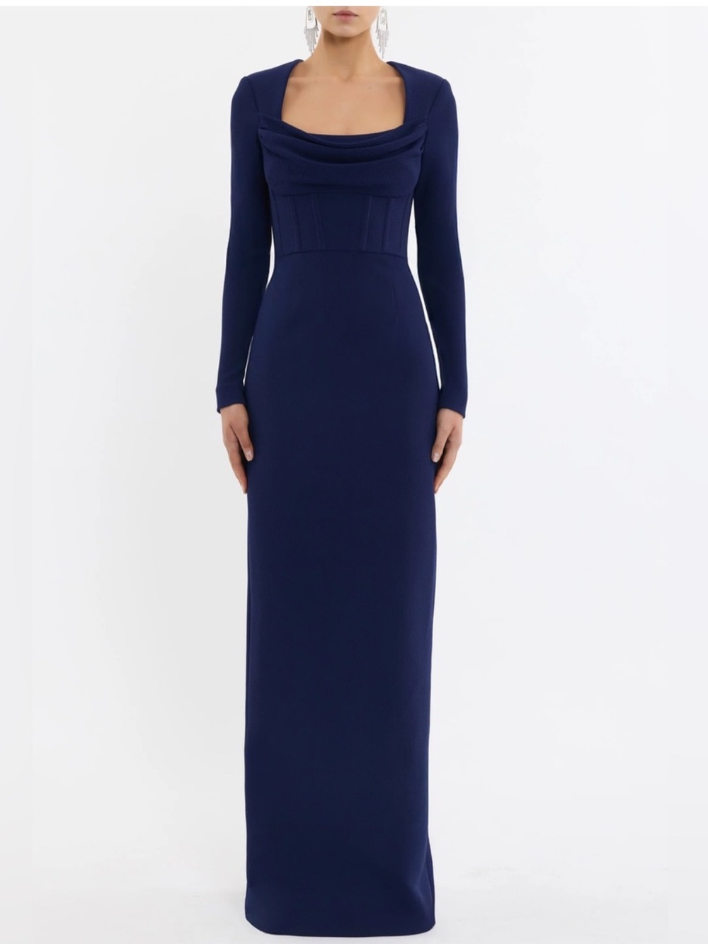REBECCA VALLANCE
Nemy long sleeve corset Gown